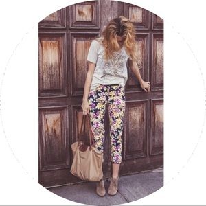Anthropologie Floral Print Crop